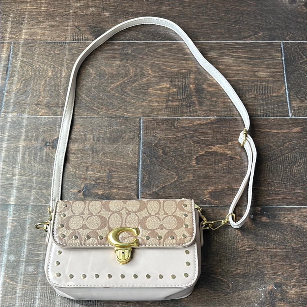 COPY - Elegant Cream and Tan Shoulder Bag